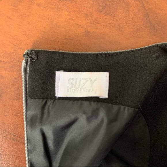 Suzy Shier Medium Gray and Black Dress - Picture 6 of 8